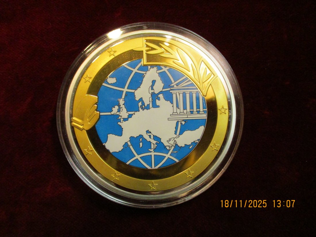  Medaille 110 Gramm Metall: Cu vergoldet / L8   