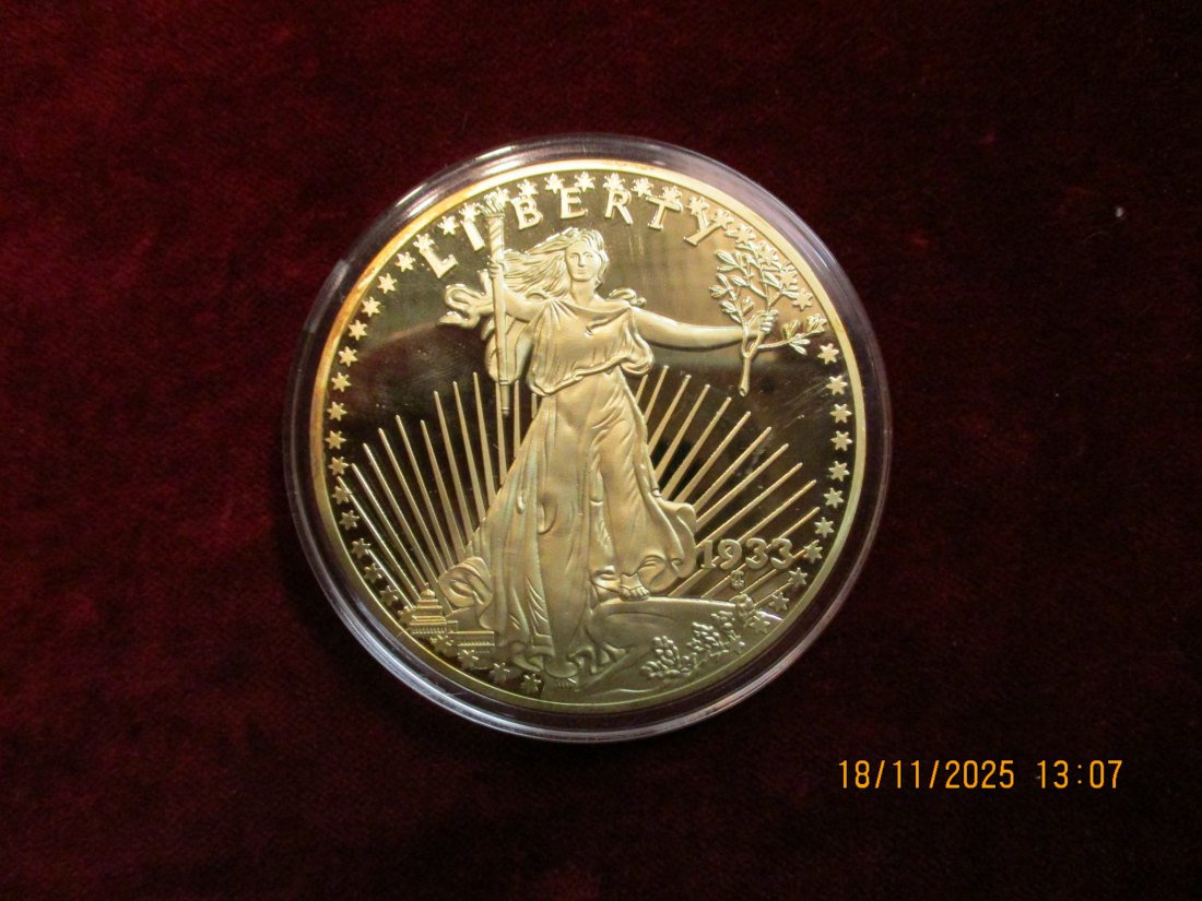  Medaille 110 Gramm Metall: Cu vergoldet / L11   