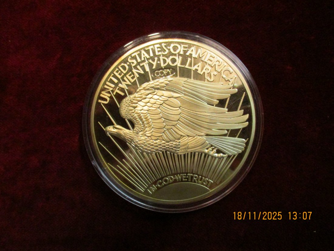  Medaille 110 Gramm Metall: Cu vergoldet / L11   