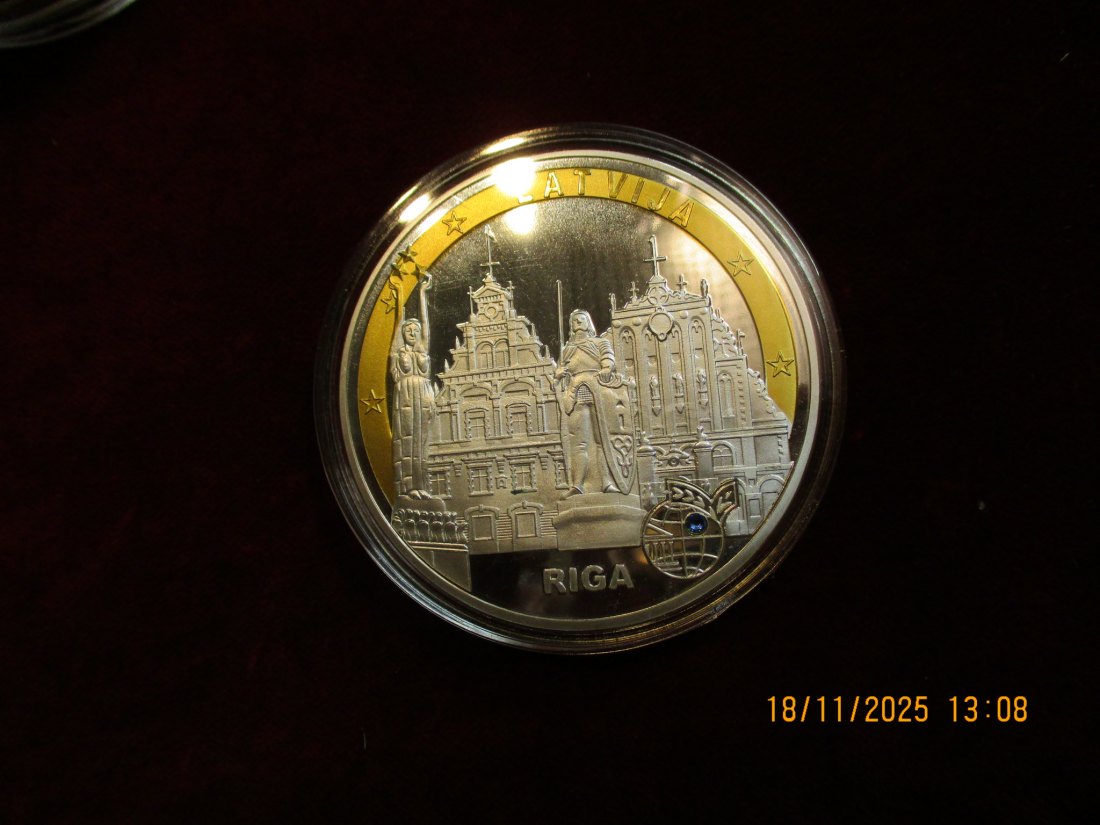  Medaille 110 Gramm Metall: Cu vergoldet / L12   