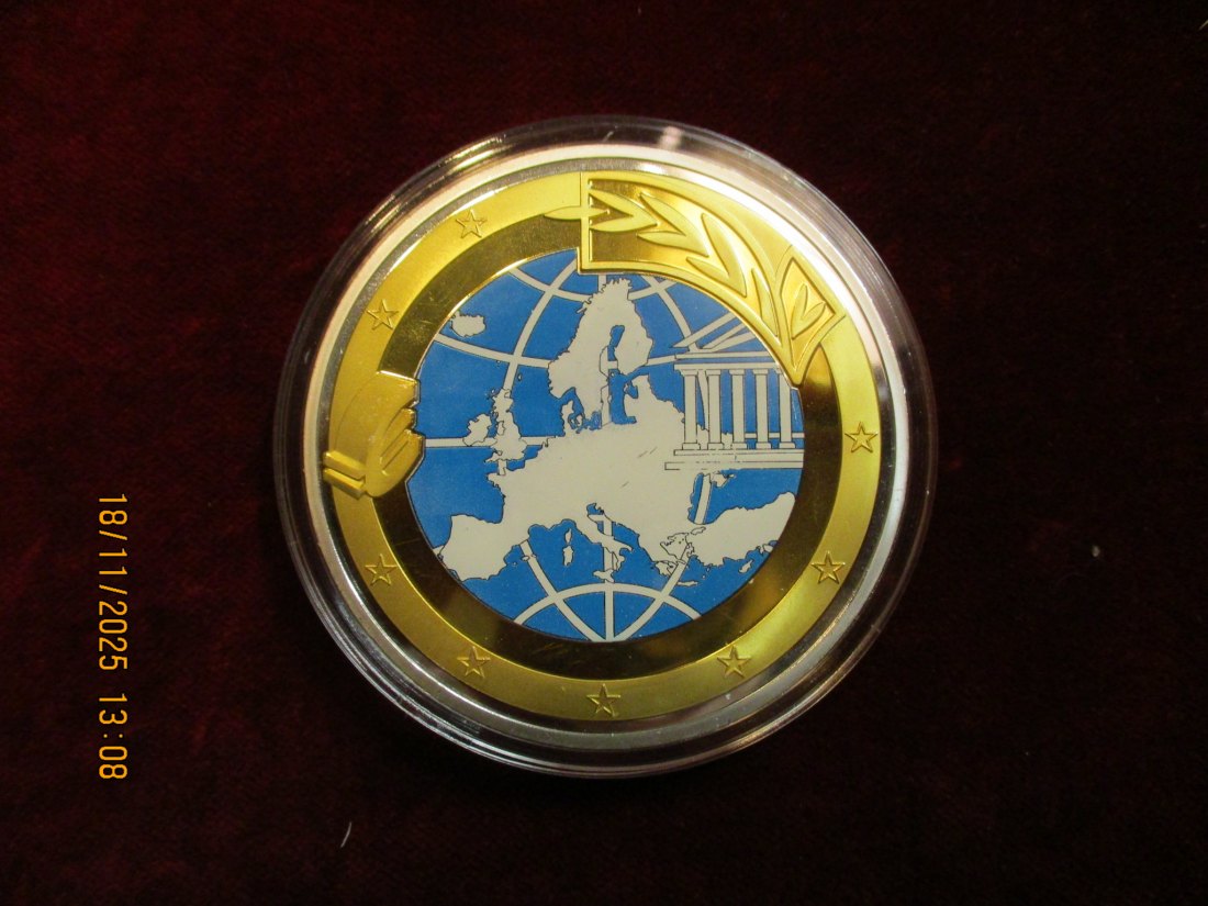  Medaille 110 Gramm Metall: Cu vergoldet / L12   