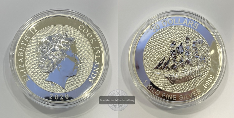  Cook Islands 30 Dollar (New Generation) 2020 FM-Frankfurt Feingewicht: 1000g   