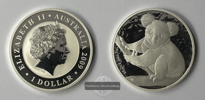  Australien 1 Dollar Koala 2009 FM-Frankfurt KM#1111 Feinsilber: 31,1g   