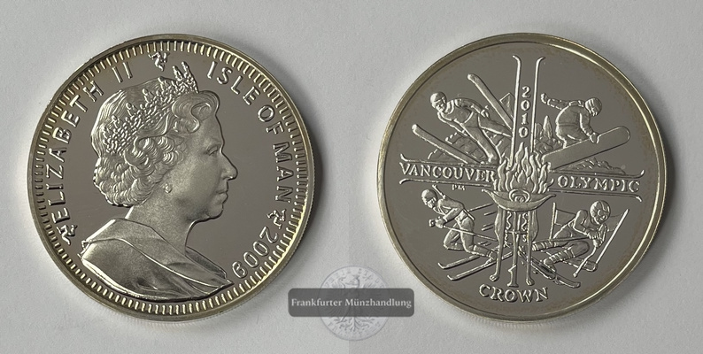  Isle of Man 2009 Vancouver Olympics 2010  FM-Frankfurt  Feinsilber: 26,14g   