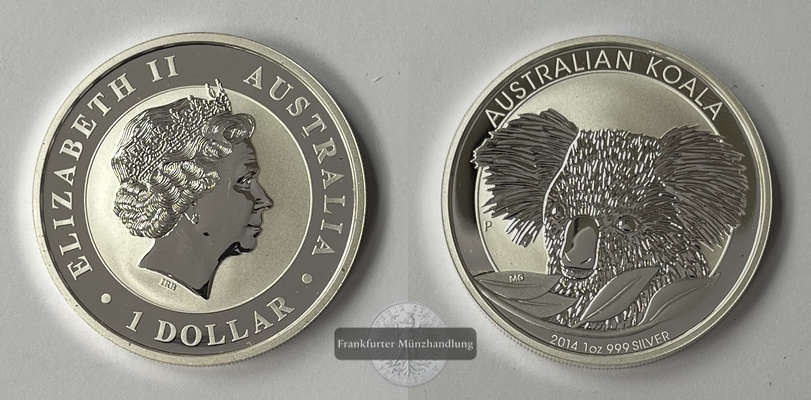  Australien 1 Dollar 2014 Koala KM# 2912 FM-Frankfurt Feinsilber: 31,1g   