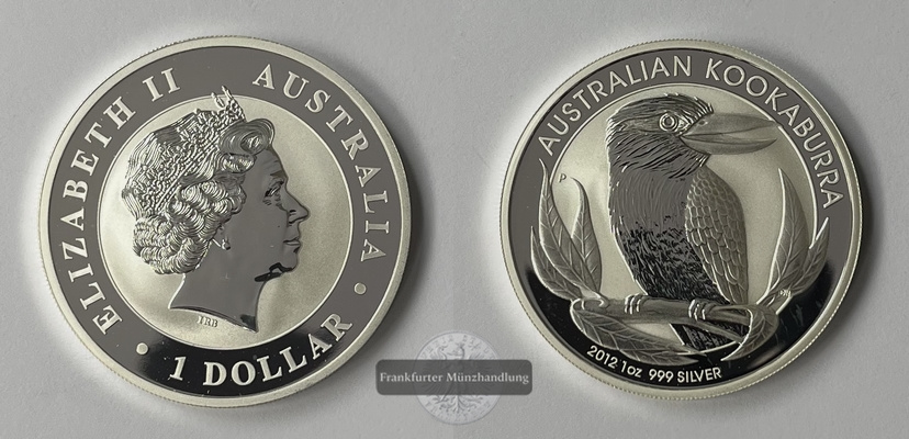  Australien 1 Dollar 2012 Kookaburra  FM-Frankfurt  Feinsilber: 31,1g   