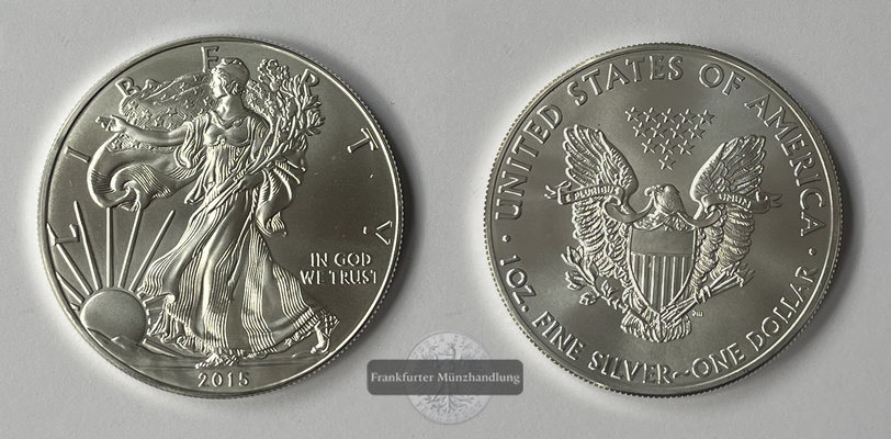  USA 1 Dollar 2015 Walking Liberty KM#273 FM-Frankfurt Feinsilber: 31,1g   
