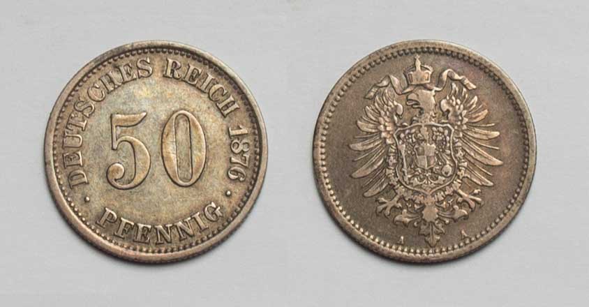  Kaiserreich 50 Pfennig 1876 A ss   