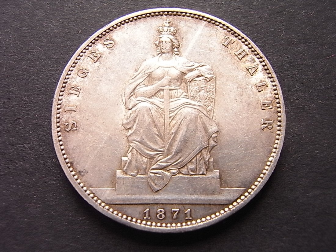  Preussen Siegestaler 1871 ss+   