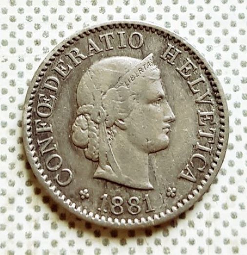 Schweiz 5 cent 1881
