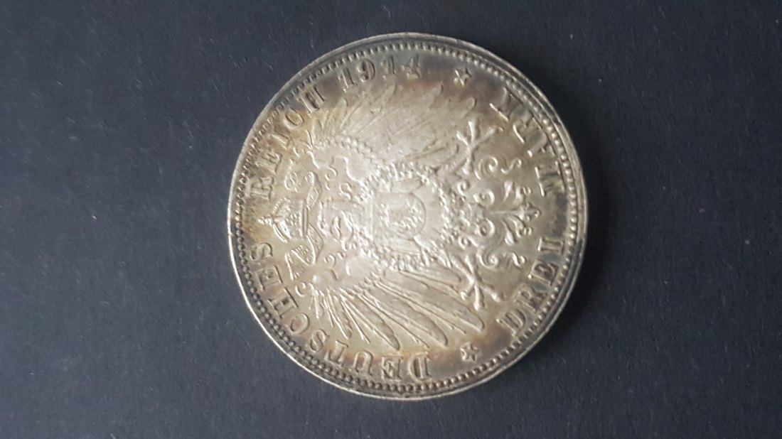  Bayern 3 Mark 1914 vzgl   