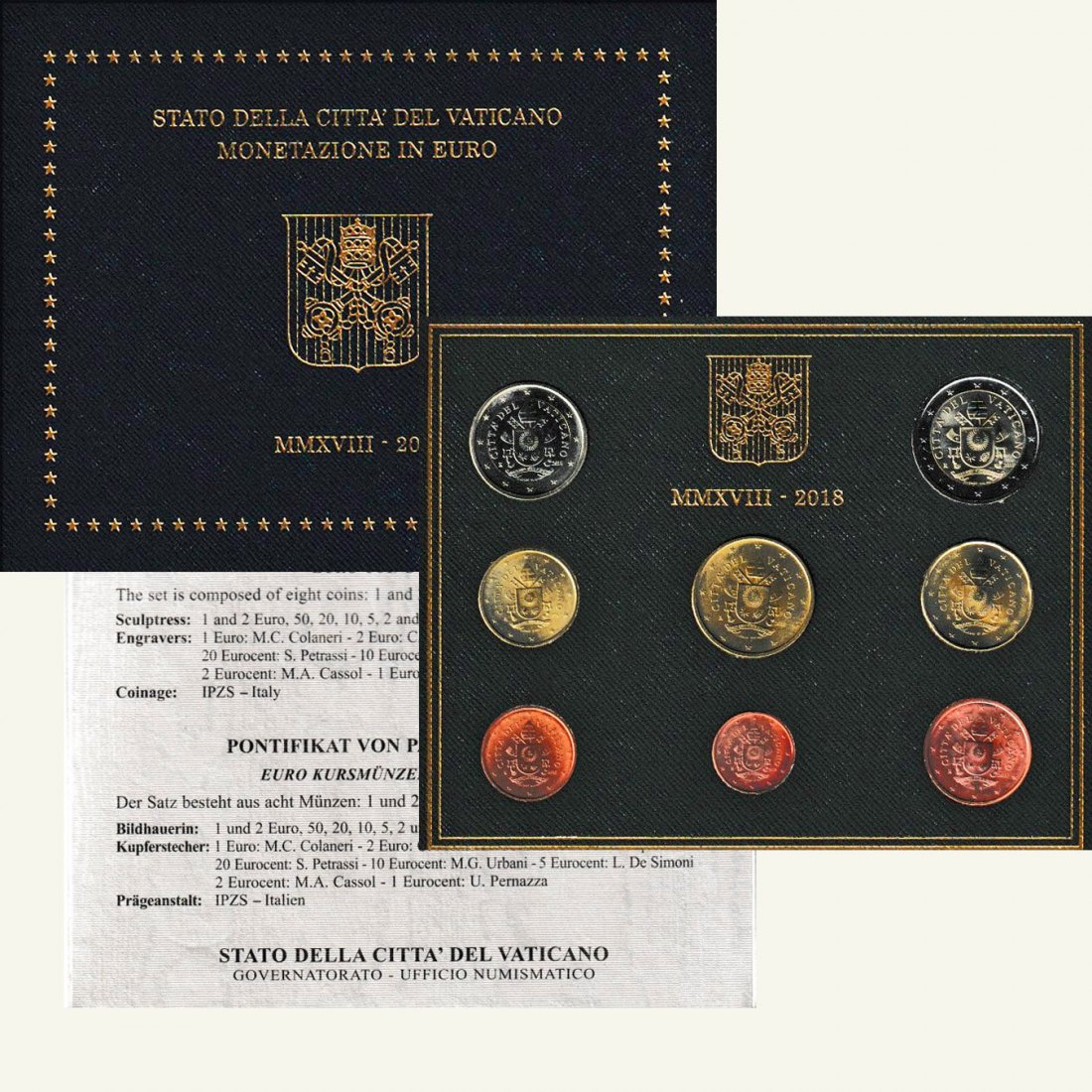  Offiz. KMS Vatikan *Pontifikat von Papst Franziskus I.* 2018 nur 60.000 Stück!   