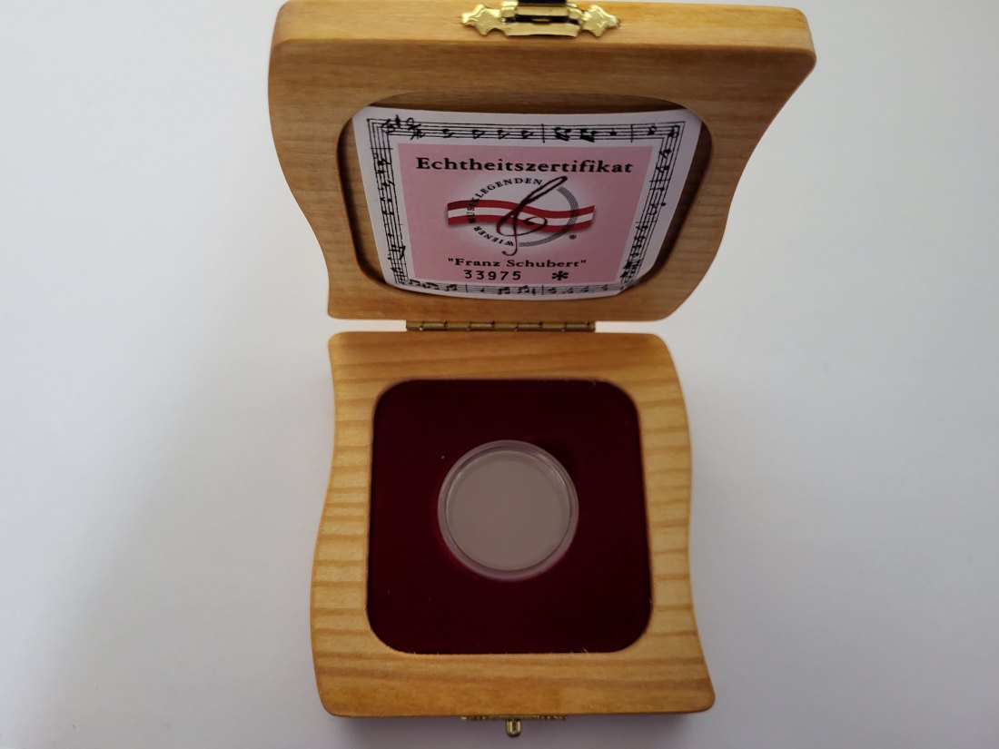  Etui Holz für ATS 500,- Münze Österreich gebraucht Österreich Spittalgold9800 (00   