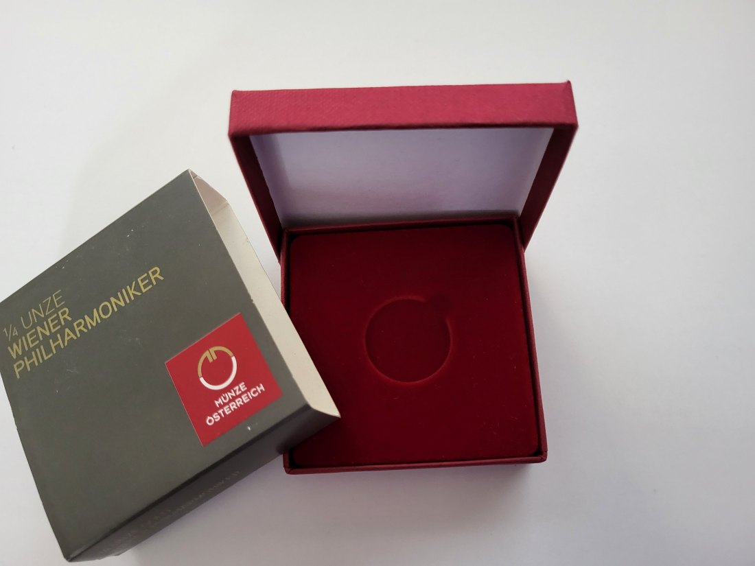  Etui 1/4 Unze Philharmoniker Münze Österreich gebraucht Österreich Spittalgold9800 (00   