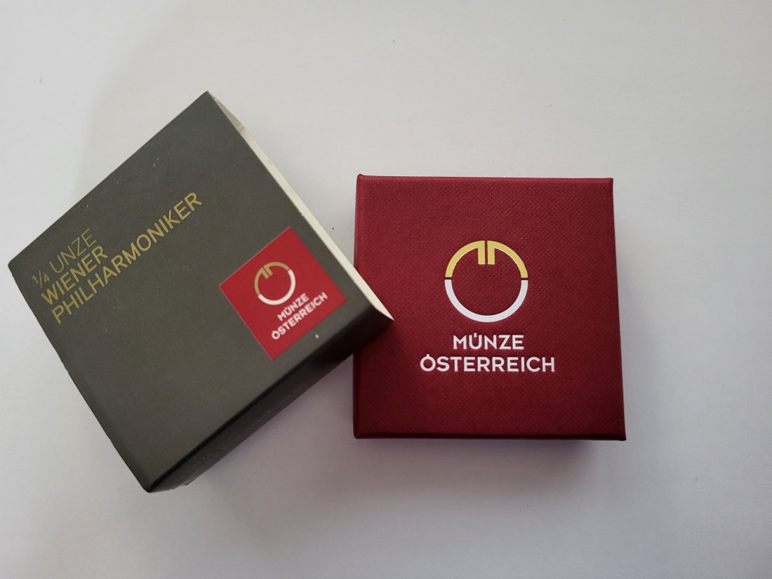  Etui 1/4 Unze Philharmoniker Münze Österreich gebraucht Österreich Spittalgold9800 (00   