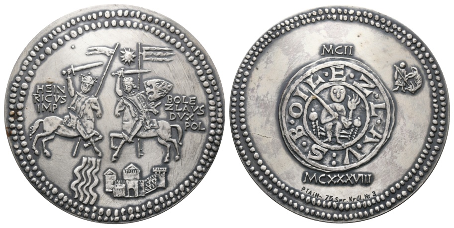  Medaille; Polen; Boleslaus III; Zinn; 128,58 g ; Ø 69,9 mm   