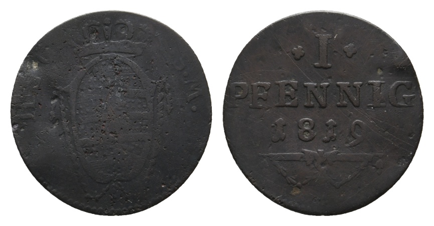  Altdeutschland; Kleinmünze 1819   