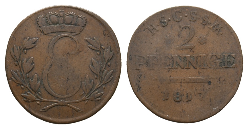  Altdeutschland; Kleinmünze 1817   