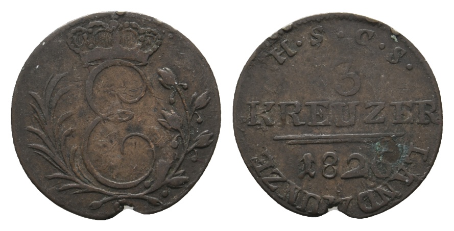  Altdeutschland; Kleinmünze 1826   