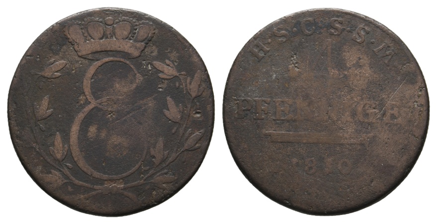  Altdeutschland; Kleinmünze 1810   