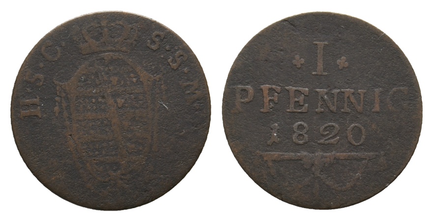  Altdeutschland; Kleinmünze 1820   