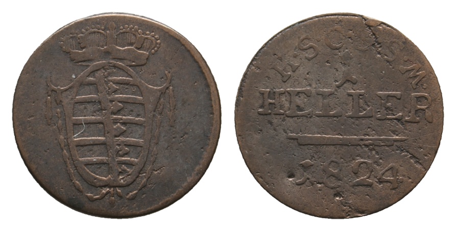  Altdeutschland; Kleinmünze 1824   