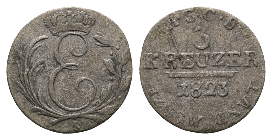  Altdeutschland; Kleinmünze 1823   