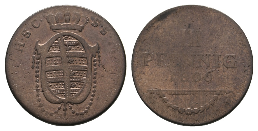  Altdeutschland; Kleinmünze 1806   