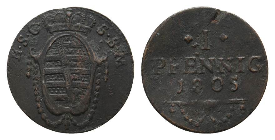  Altdeutschland; Kleinmünze 1805   