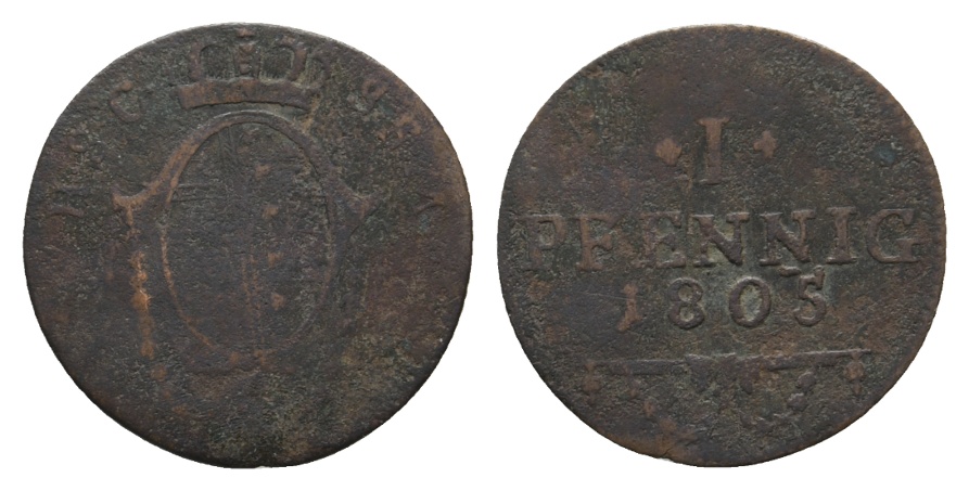  Altdeutschland; Kleinmünze 1805   