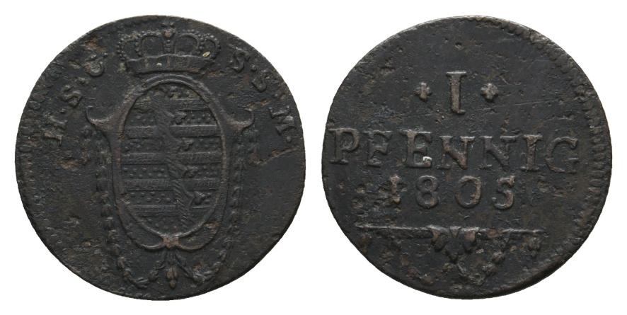  Altdeutschland; Kleinmünze 1805   