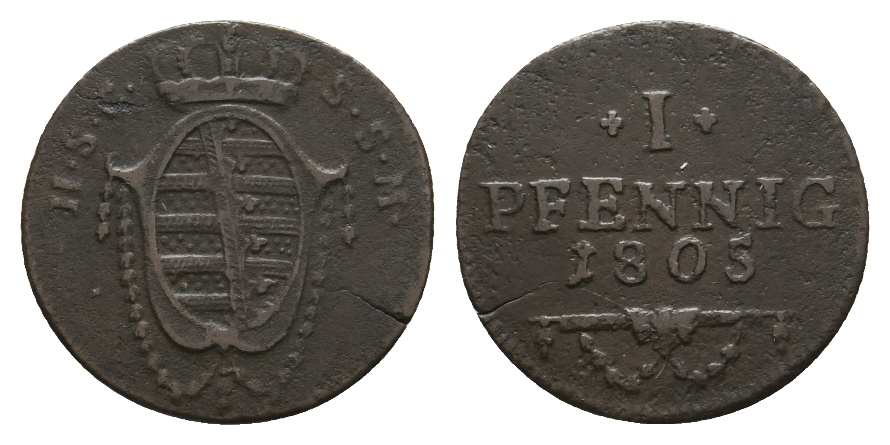  Altdeutschland; Kleinmünze 1805   