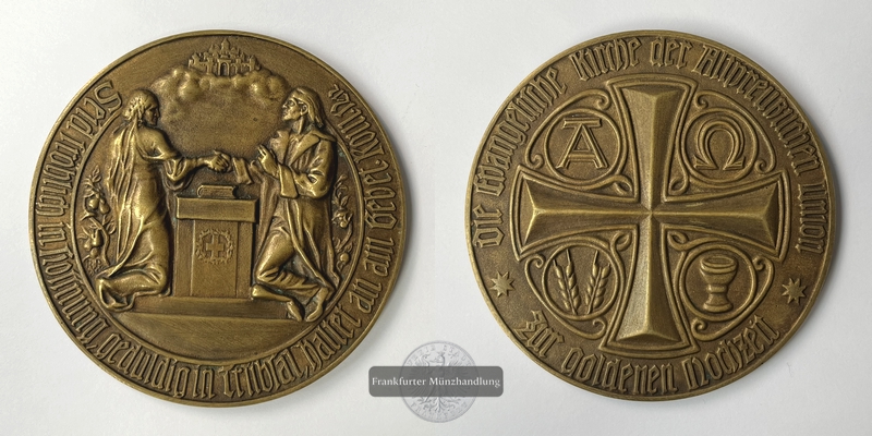  Preußen Medaille Goldenen Hochzeit Evangelische Kirche der Altpreußischen Union FM-Frankfurt   