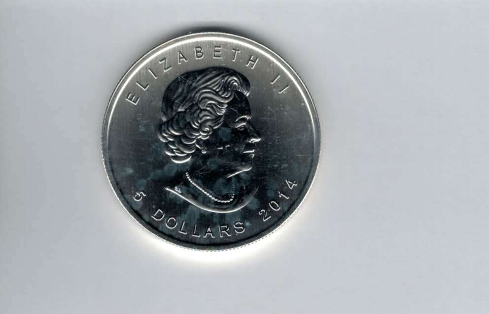  5 Dollars 2014 1 OZ Unze Silbermünze Elisabeth II. Canada Kanada Spittalgold9800 (5455)   