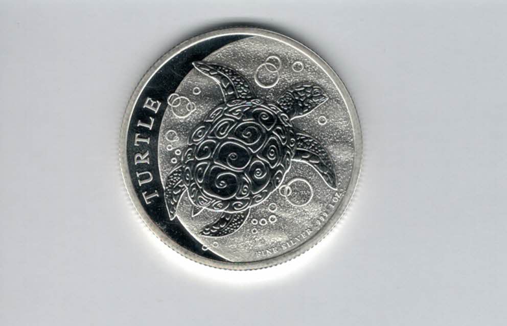  2 Dollars 2015 Schildkröte Turtle 1 Oz Silberunze Niue Spittalgold9800 (5455   