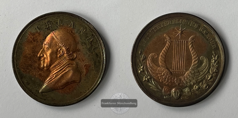  Medaille von Friedrich Wilhelm Facius (1764-1843) Wieland (Faksimile) FM-Frankfurt   