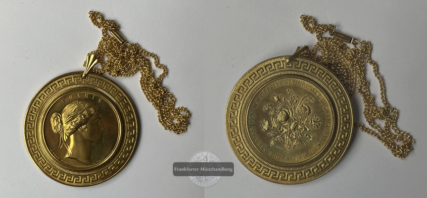  Medaille Charis (Göttin der Anmut) aus Goethe Sammlung (Faksimile) FM-Frankfurt   