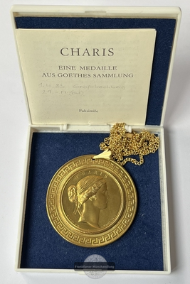  Medaille Charis (Göttin der Anmut) aus Goethe Sammlung (Faksimile) FM-Frankfurt   
