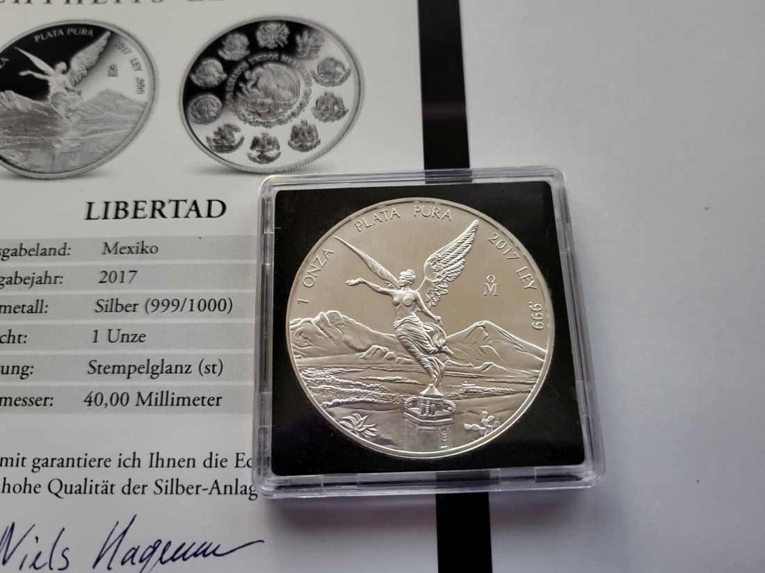  Ley 2017 Libertad 1 Oz Die 12 berühmtesten Silbermünzen der Welt Mexiko Spittalgold9800 (5455   