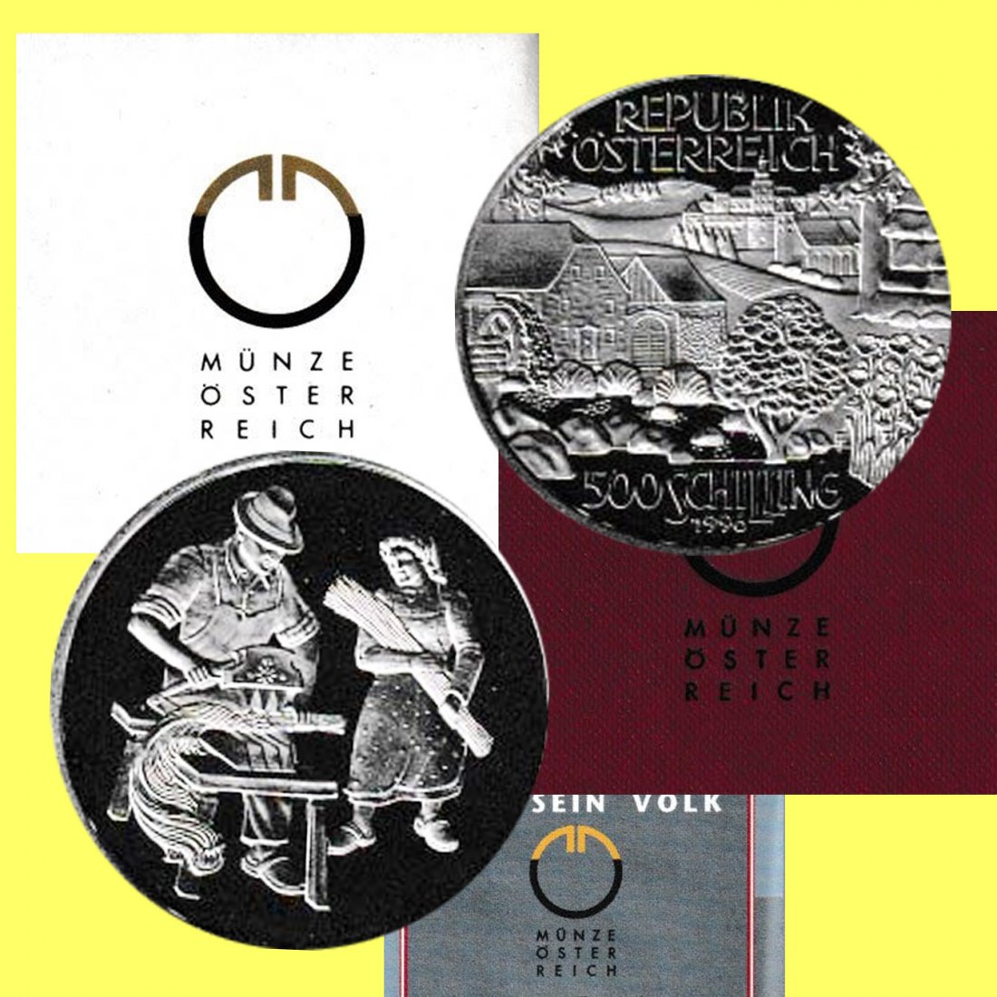  Österreich 500-Schilling-Silbermünze *Das Mühlviertel* 1996 *PP* nur 60.000St!   