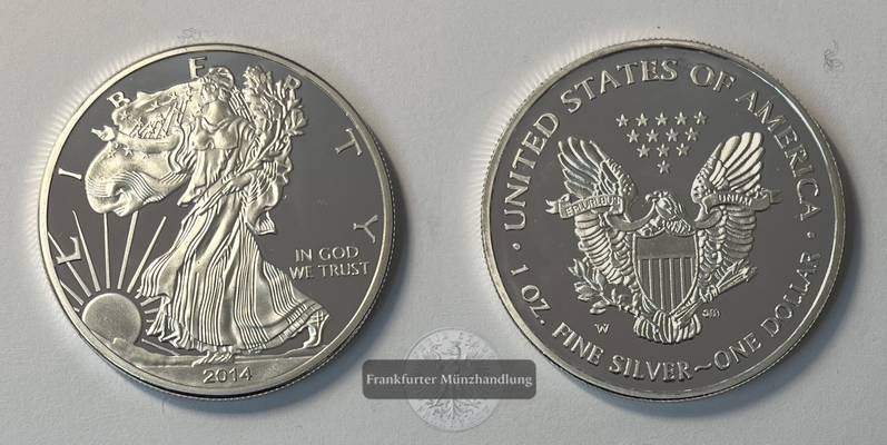  USA 1 Dollar 2014 Walking Liberty  KM#273  FM-Frankfurt Feinsilber: 31,06g   