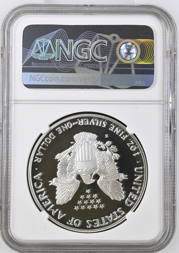 1990 S American Silver Eagle – Proof NGC PF 69 Ultra Cameo   