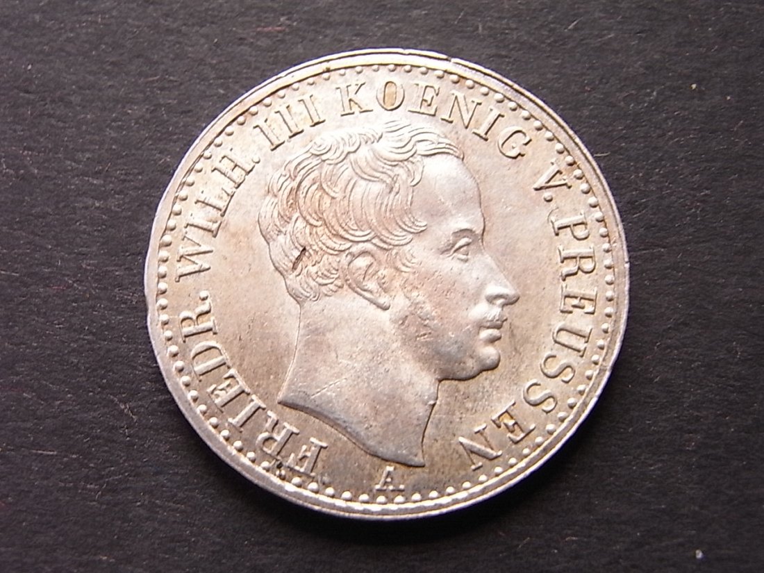  Preussen 1/6 Taler 1823 vzgl+ justiert   