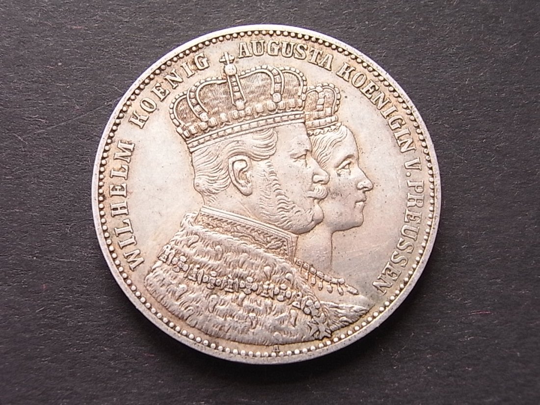  Preussen Krönungstaler 1861 Wilhelm I. ss+   