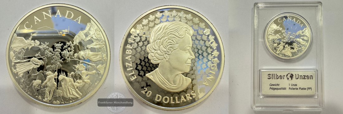  Canada 20 Dollars (Underground Railroad) 2022 FM-Frankfurt KM#3228 Feinsilber: 31,3g   