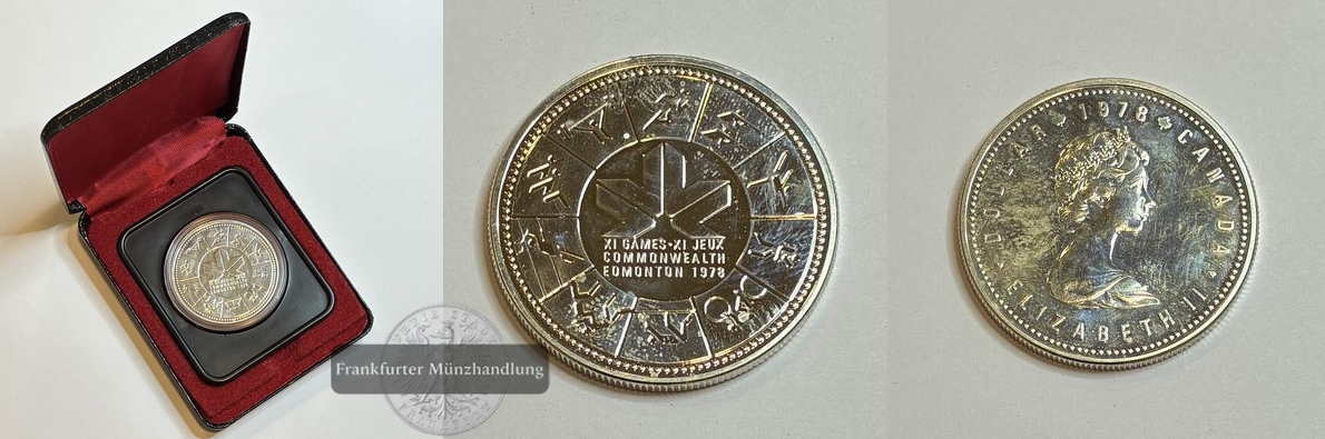  Kanada 1 Dollar  1978 Commonwealth Games    FM-Frankfurt    Feinsilber: 11,66g   