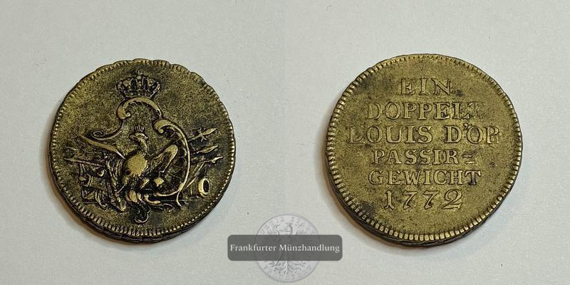  Deutschland Preußen 1772 Passiergewicht FM-Frankfurt   