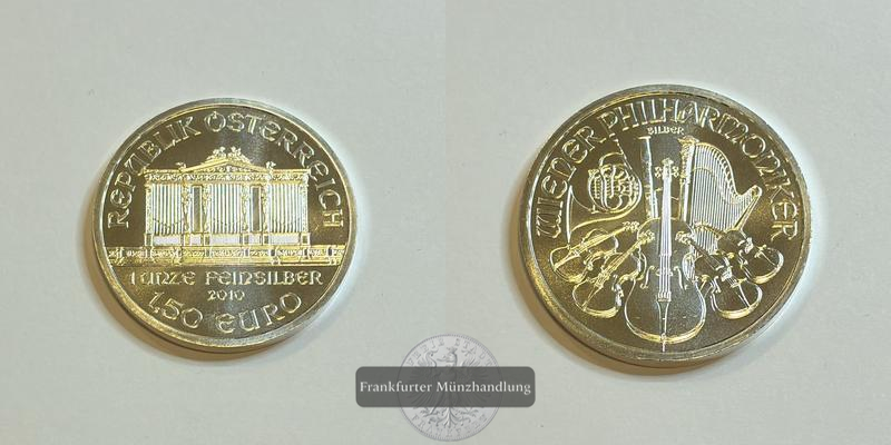  Österreich 1,50 Euro Wiener Philharmoniker 2010 FM-Frankfurt KM#3159 Feinsilber: 31 g   