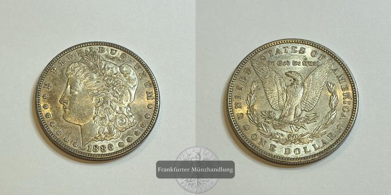  USA 1 Dollar 1886 Morgan Dollar FM-Frankfurt Feinsilber: 24,06g   