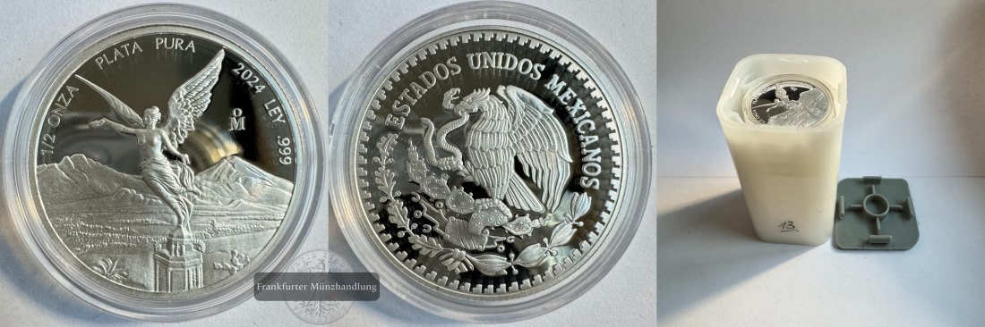  Mexiko 13x ½ Onza Libertad 2024 (1996-2024) FM-Frankfurt KM#612 Feinsilber: 202g   